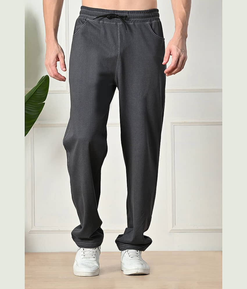 Glito Grey Cotton Blend Men's Trackpants ( Pack of 1 )