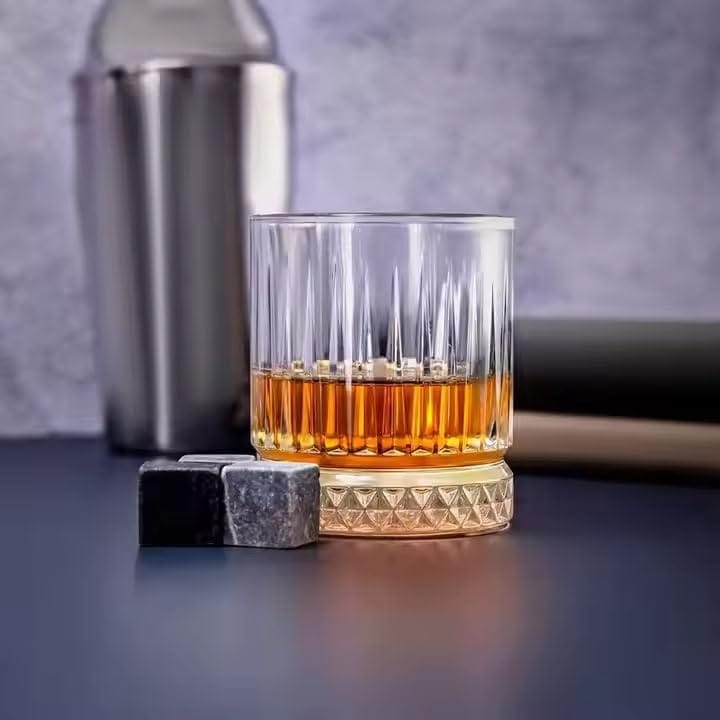 Whiskey Brandy Glasses | 310 ML | Premium Stylish Wine Glass | Old Fashion Rocks Tumblers | Cocktail Scotch and Rum |