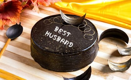 Best Husband Cake Chocolate Truffle Half Kg [Eggless]