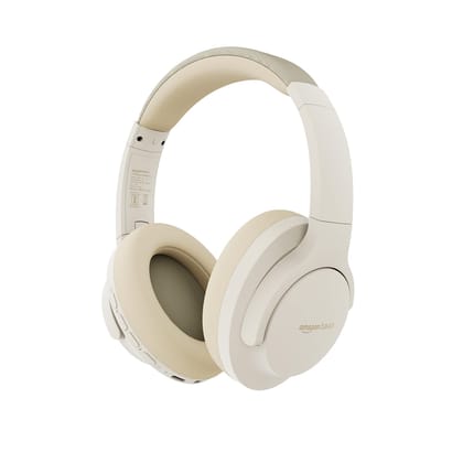 Amazon Basics Pro Series Wireless Noise Cancelling ANC Over Ear Headphone | Bluetooth Headset | USB Charging | 10 m Paring Distance | 74 Hours Battery Life | 40 mm Drivers | IPX4 Rated (Beige) Amazon Basics Pro Series Wireless Noise Cancelling ANC Over E Amazon Basics Pro Series Wireless Noise Cancelling ANC Over Ear Headphone | Bluetooth Headset | USB Charging | 10 m Paring Distance | 74 Hours Battery Life | 40 mm Drivers | IPX4 Rated (Beige) Amazon Basics Pro Series Wireless Noise Cancelling ANC Over E