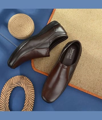Leeport - Brown Men's Slip On Formal Shoes