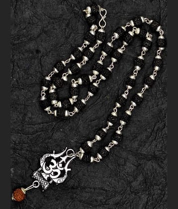 AKLINA Silver Men's Religious Pendant With Chain ( Pack of 1 )