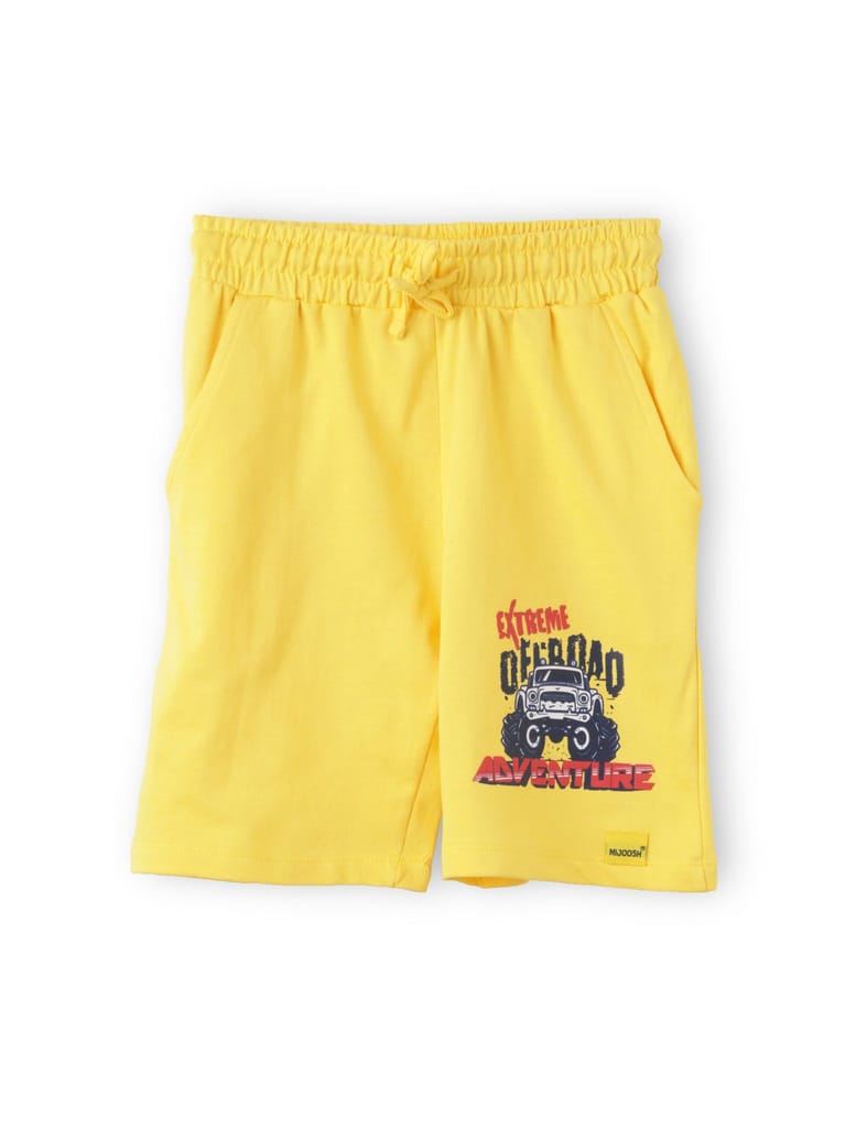 Trendy Kids Boys Shorts Cotton French Terry Dandelion Yellow Off Road Jeep 2025 at ShopCircuit |