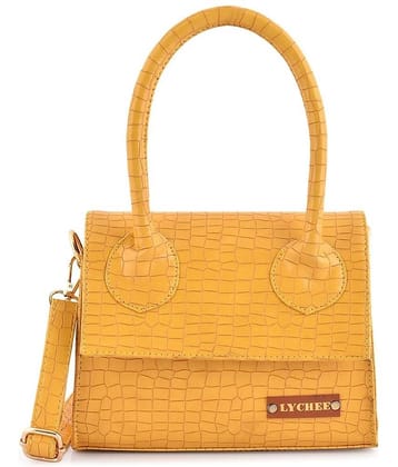 Lychee Bags Yellow P.U. Handheld
