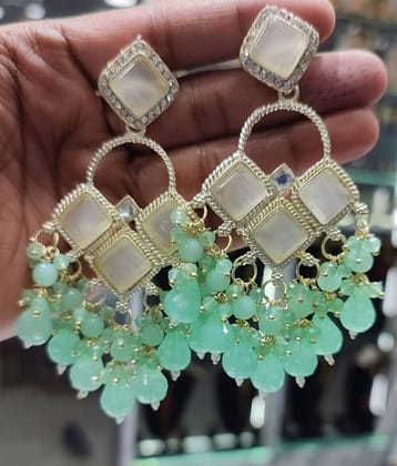 Padmavati Bangles Purple Chandbalis Earrings ( Pack of 1 ) Padmavati Bangles Purple Chandbalis Earrings ( Pack of 1 )