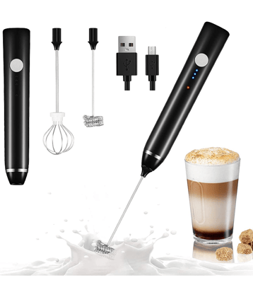 Saykhus Black Milk Frother 100 Hand Blender Electric Whisker