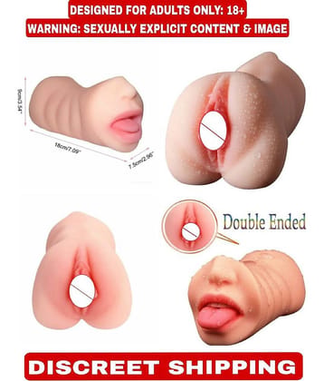 2IN1 Male Masturbator With Mouth And Vagina On Different Sides Sex Toy For Men By Knightriders