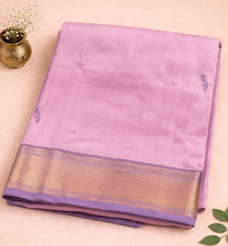 Traditional Handloom Maheshwari Silk-Blend Saree