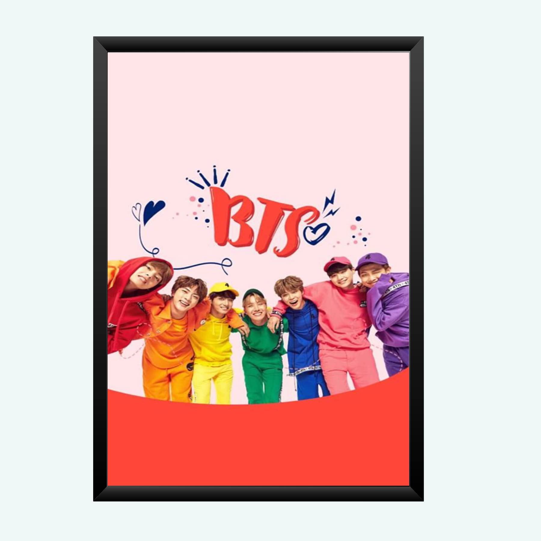 Nokkes Bts Army Bangtan Boy V suga J-Hope Jungkook Jin Jimin Rm 8X12 Inch Size Photo Frame Photo Home Office_bts1_96