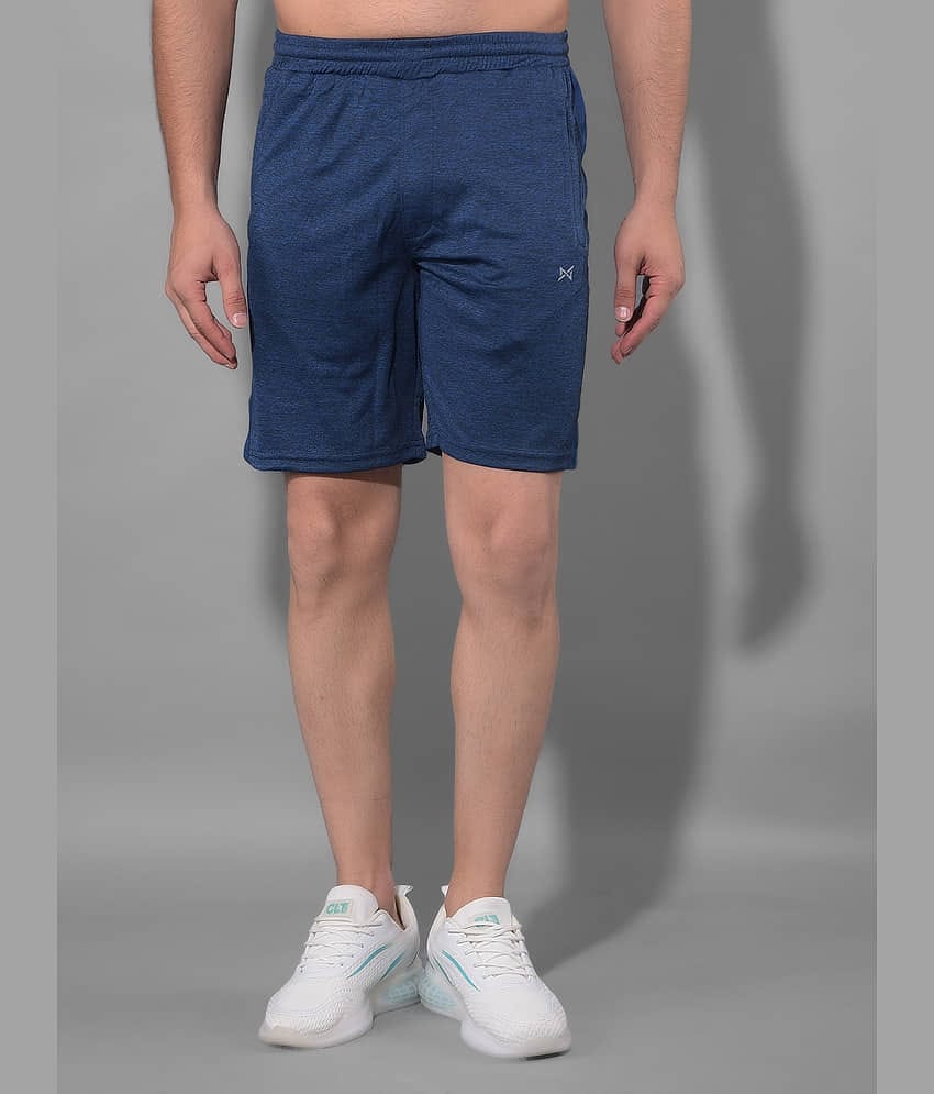 Force NXT Blue Polyester Men's Gym Shorts ( Pack of 1 )