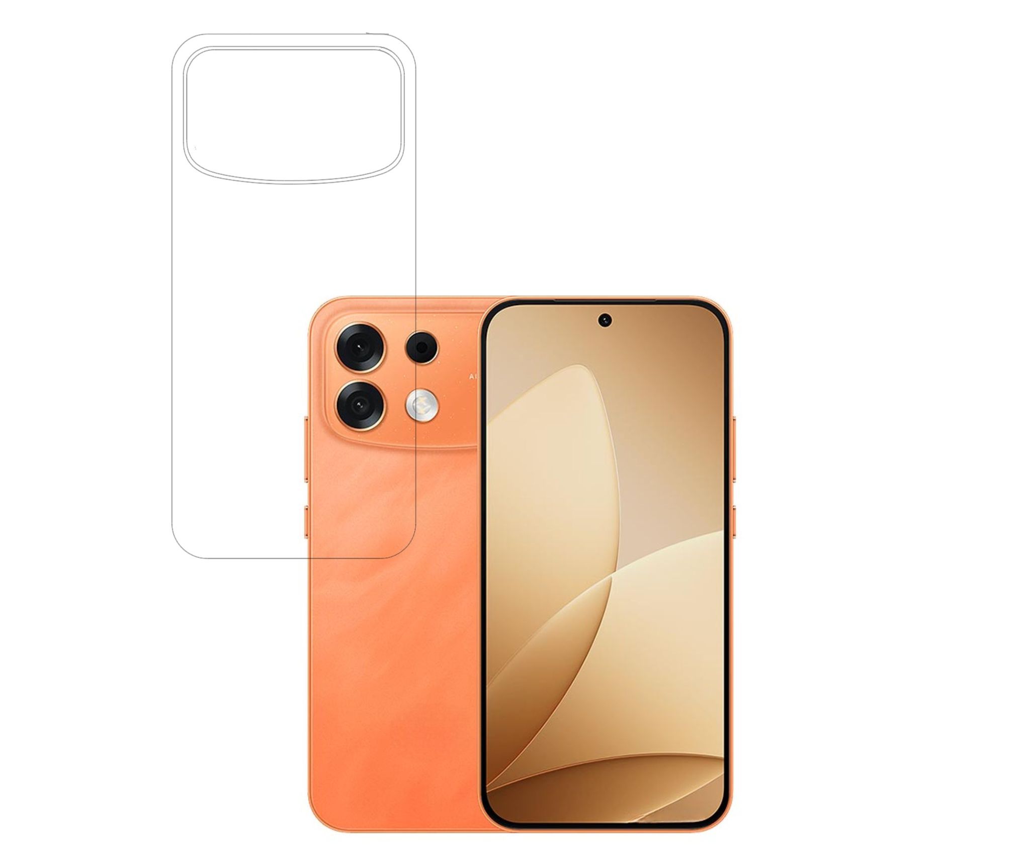ISAAK Back Screen Protector Compatible with OPPO F35 Pro (Pack of 1)