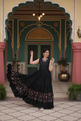 DESIGNER NAVARATRI COLLECTION GOWN 2024-Black