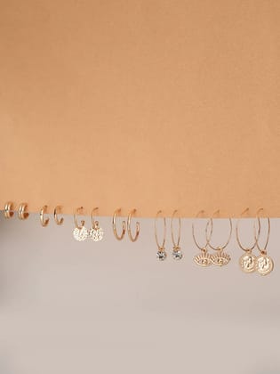 7 pack Coin Drop Earrings