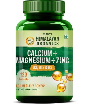 Vlado's Himalayan Organics Calcium Magnesium Zinc Vitamin D3 & B12- 120 No.s