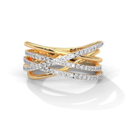 Sanah Silver Ring for Women-7 / Yellow Gold