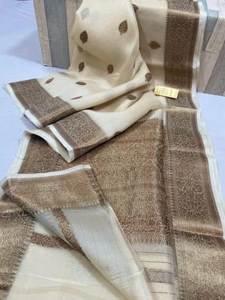 banarasi SOFT KORA ORGANZA SILK saree collection. All over weaving  design.