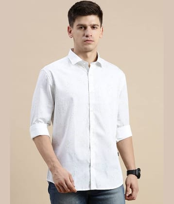 Showoff Cotton Blend Regular Fit Printed Full Sleeves Men's Casual Shirt - White ( Pack of 1 )