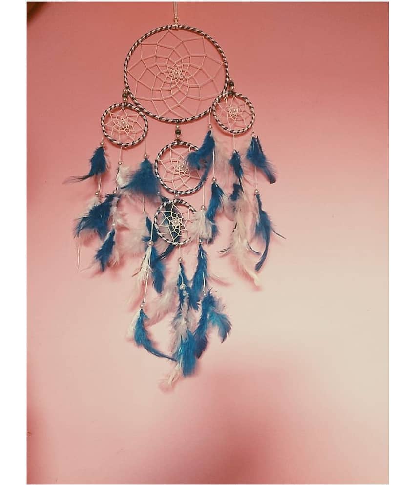 new lucky Feather Blue Dream Catcher - Pack of 1 ( 55 X 18 cms )
