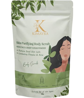 Kimayra Neem Skin Purifying Face/Body Scrub Powder-Bathing Scrub -Pimple-Free Clear Skin Scrub
