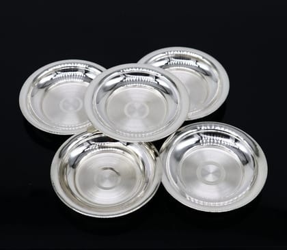 925 silver handmade silver small plate or Tilak bowl , best small tiny plate for saffron sandal or kumkum tilak dani su1134-1 piece