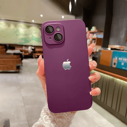 iPhone 14 Solid Matte Finish Case-Purple