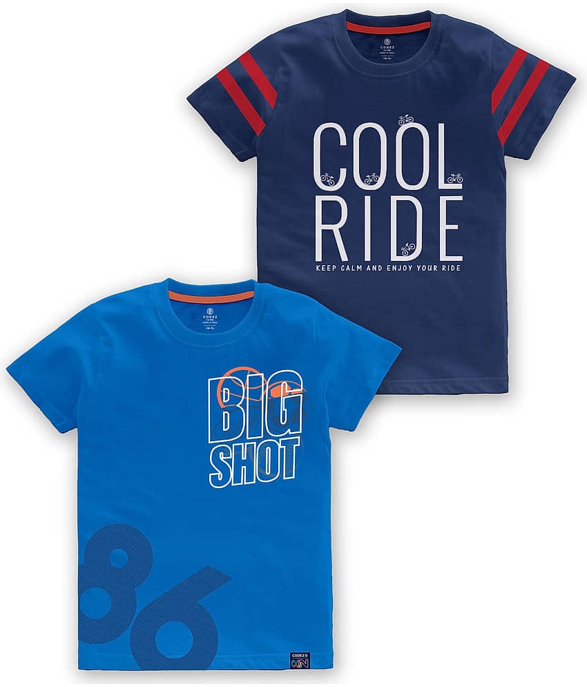 CODEZ Pack of 1 Boys Cotton Blend T-Shirt ( Multi Color )