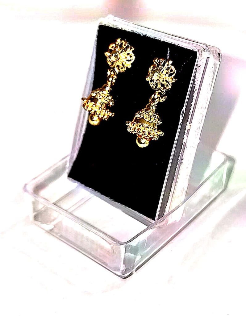 Gold Plated Traditional Indian Jhumka Earrings