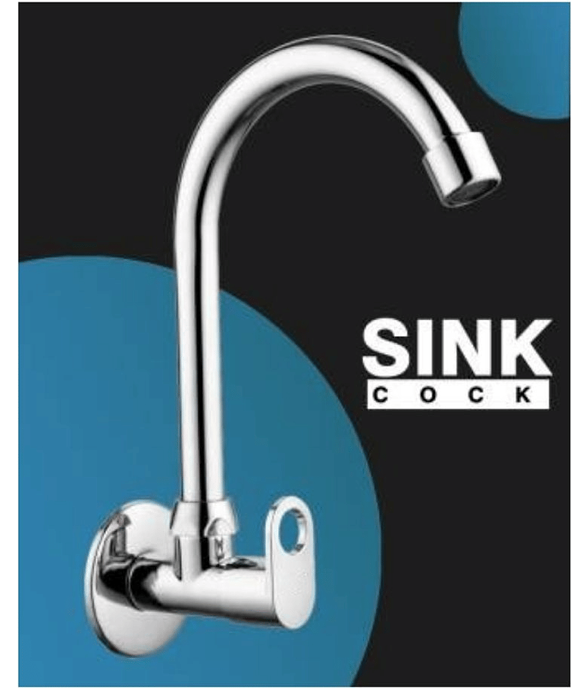 Bathfax Zinc Wall Mount Sink Tap for Kitchen Steel Kitchen Taps ZZS_Fusion