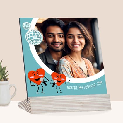 FNP You're My Forever Jam Personalised Photo Frame - MDF & Wood Build - Tabletop Keepsake & Gift for Loved Ones