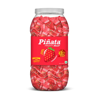 Pinata Strawberry Jelly Jar || 225 Pouches || 3.5 Grams Each