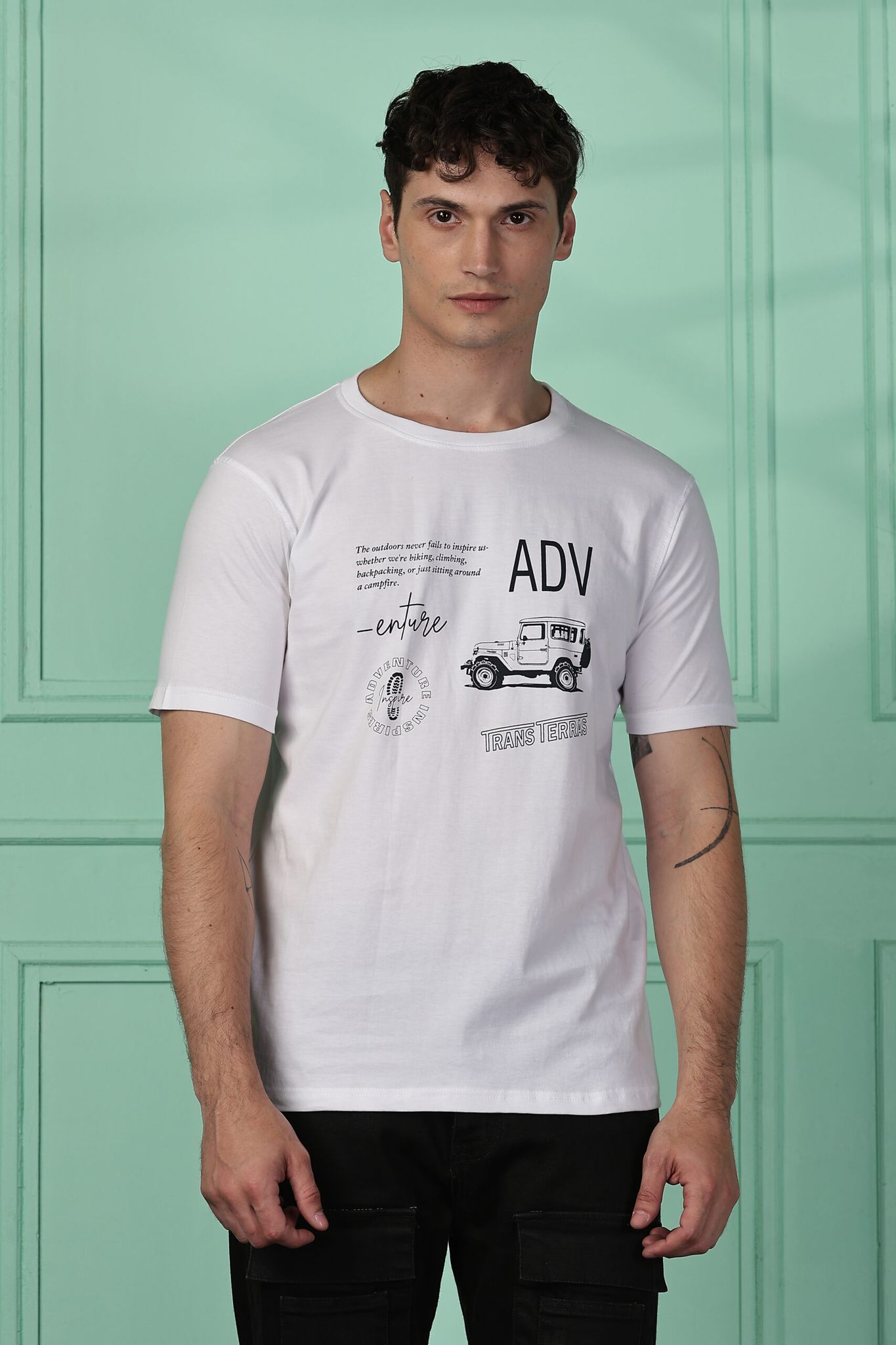 Cotton White Adventure T-Shirt