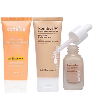 mCaffeine Kombucha Face Serum 20mlKombucha Sunscreen 50ml Kombucha moisturizer 50ml (Pack of 2)