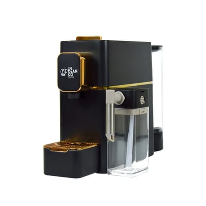The Bean Co Roasters Coffee Capsule Machine with a milk tank attachment | Espresso Coffee Maker | 19 Bar Pressure | | Compatible with Nespresso Pods (Black) The Bean Co Roasters Coffee Capsule Machine with a milk tank attachment | Espresso Coffee Maker | 19 Bar Pressure | | Compatible with Nespresso Pods (Black)