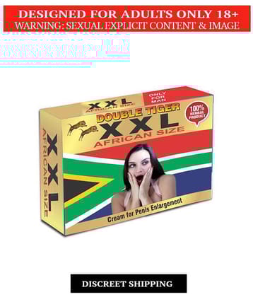 Dr. Chopra Double Tiger XXL AFRICAN SIZE  penis enlargement cream for men, Double Power Herbal Product Made with Ayurvedic Herbs