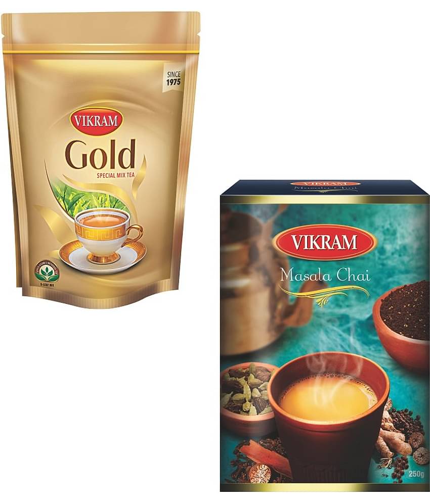 Vikram Goldmix 1Kg + Masala Tea 250g Assam Tea Powder Tea 1250 gm Pack of 2