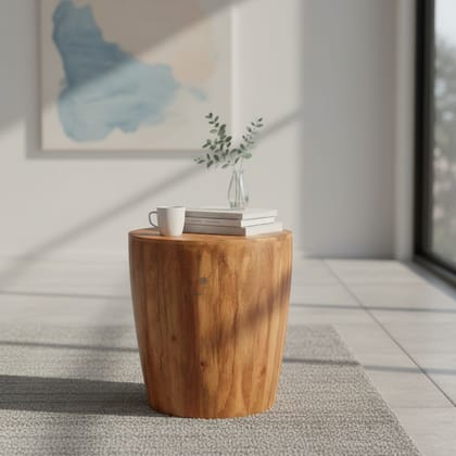 Wooden Round Side Table-Indian Coffee Table