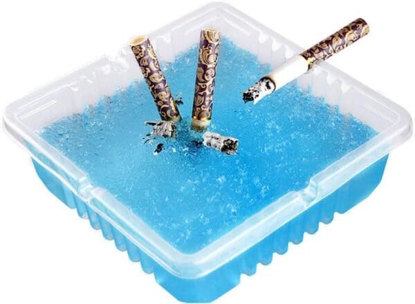 DISPOSABLE SMOKELESS CIGARETTE ASHTRAY INCLUDING SAND CLEANER