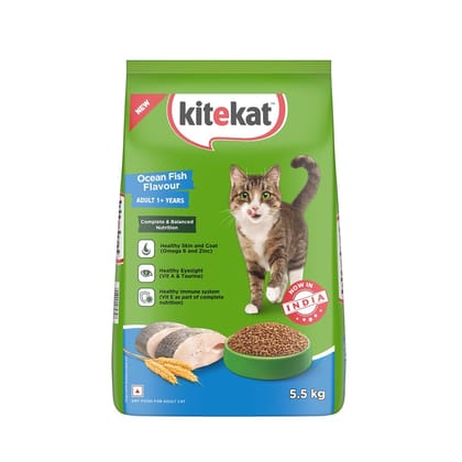 Kitekat Ocean Fish Flavour Adult (1+ Years) Dry Cat Food 5.5kg