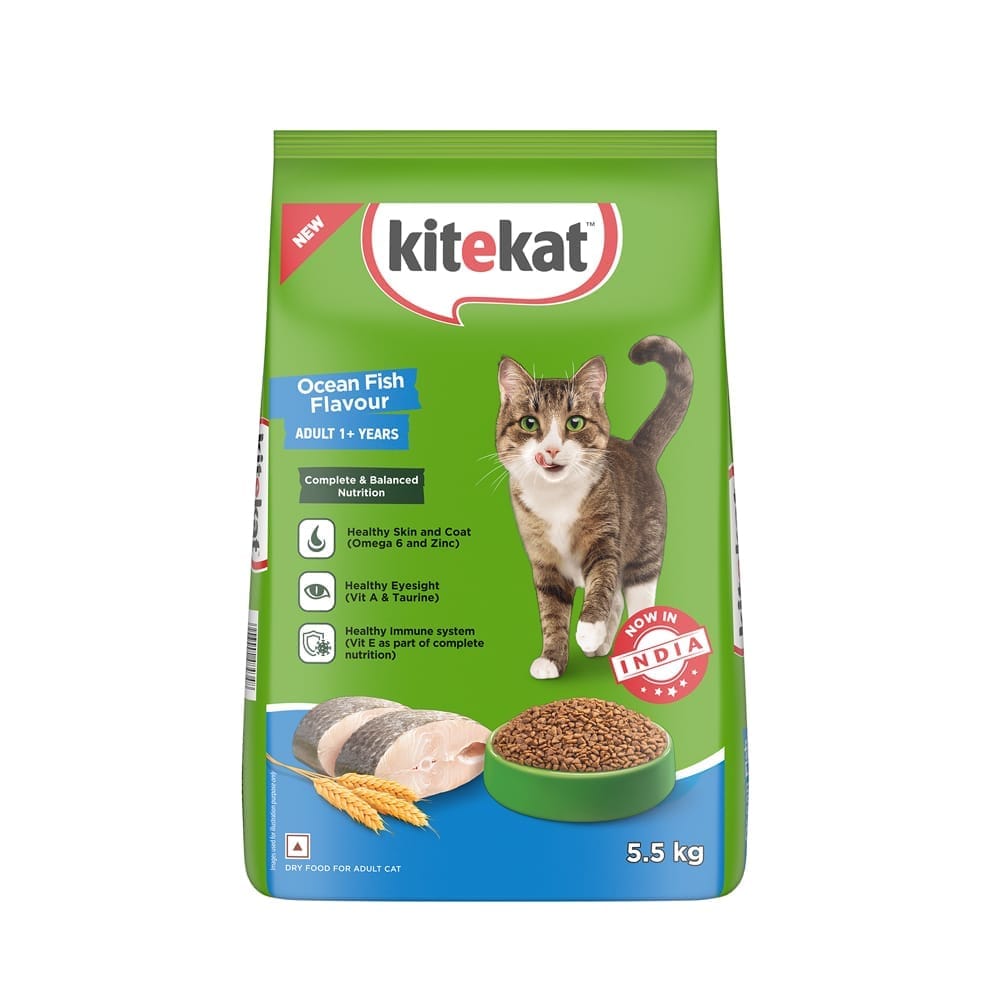 Kitekat Ocean Fish Flavour Adult (1+ Years) Dry Cat Food 5.5kg