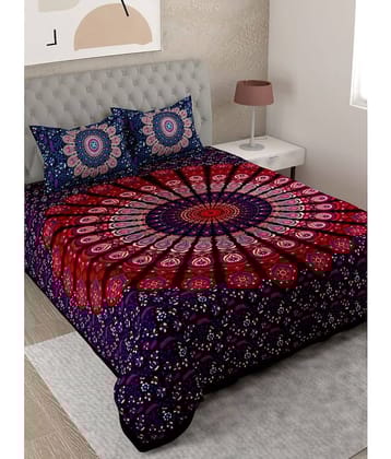 Uniqchoice Cotton King Bedsheet ( Purple )