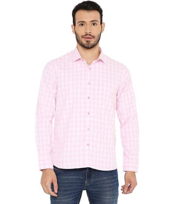 Maharaja - Pink Cotton Blend Slim Fit Men's Formal Shirt ( Pack of 1 )