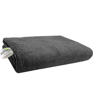 SOFTSPUN Grey 340 GSM Microfiber Cloth For Automobile ( Pack of 2 )