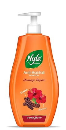 Nyle Naturals Damage Repair Anti Hairfall Shampoo With Shikakai And Hibiscus Gentle and soft shampoo  PH balanced and Paraben free For Men and Women800ml
