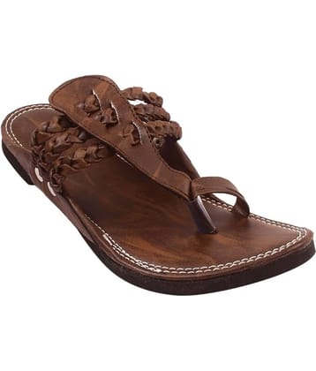 rajeraj Brown Men's Kolhapuris