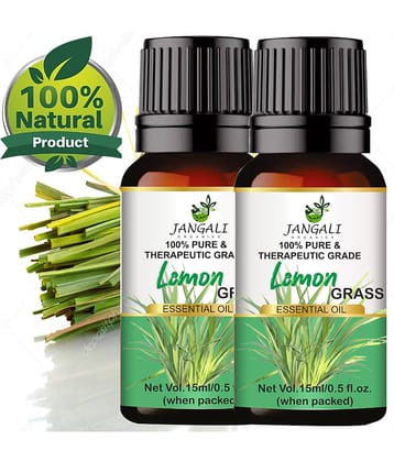 PURE Jangali ORGANICS Lemon Essential Oil for Skin, Aromatherapy, Face, Hair, PURE,30ML