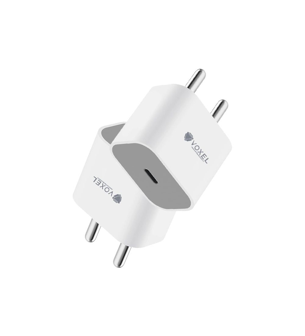 VOXEL 20 Watt C Port PD Charger AB Plastic (White)