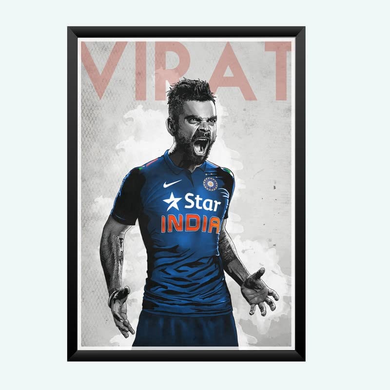 Nokkes Cricket IPL Virat kholi RCB Royal Challangers Team Photo Frame 8X12 Inch Size Photo Frame Photo Home Office_msd7