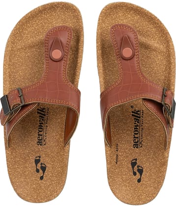 Aerowalk - Brown Men's Leather Slipper