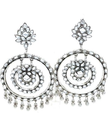 Shah Enterprises - Silver Chandbalis Earrings ( Pack of 1 )