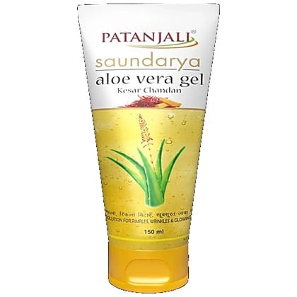 Patanjali Saundarya Aloe Vera Gel - Kesar Chandan, 60 ml